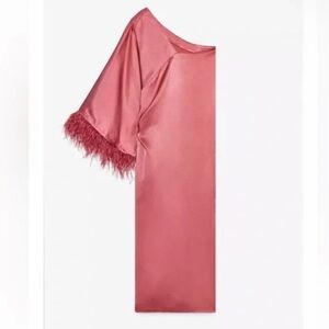 Zara Feather One Shoulder Dress